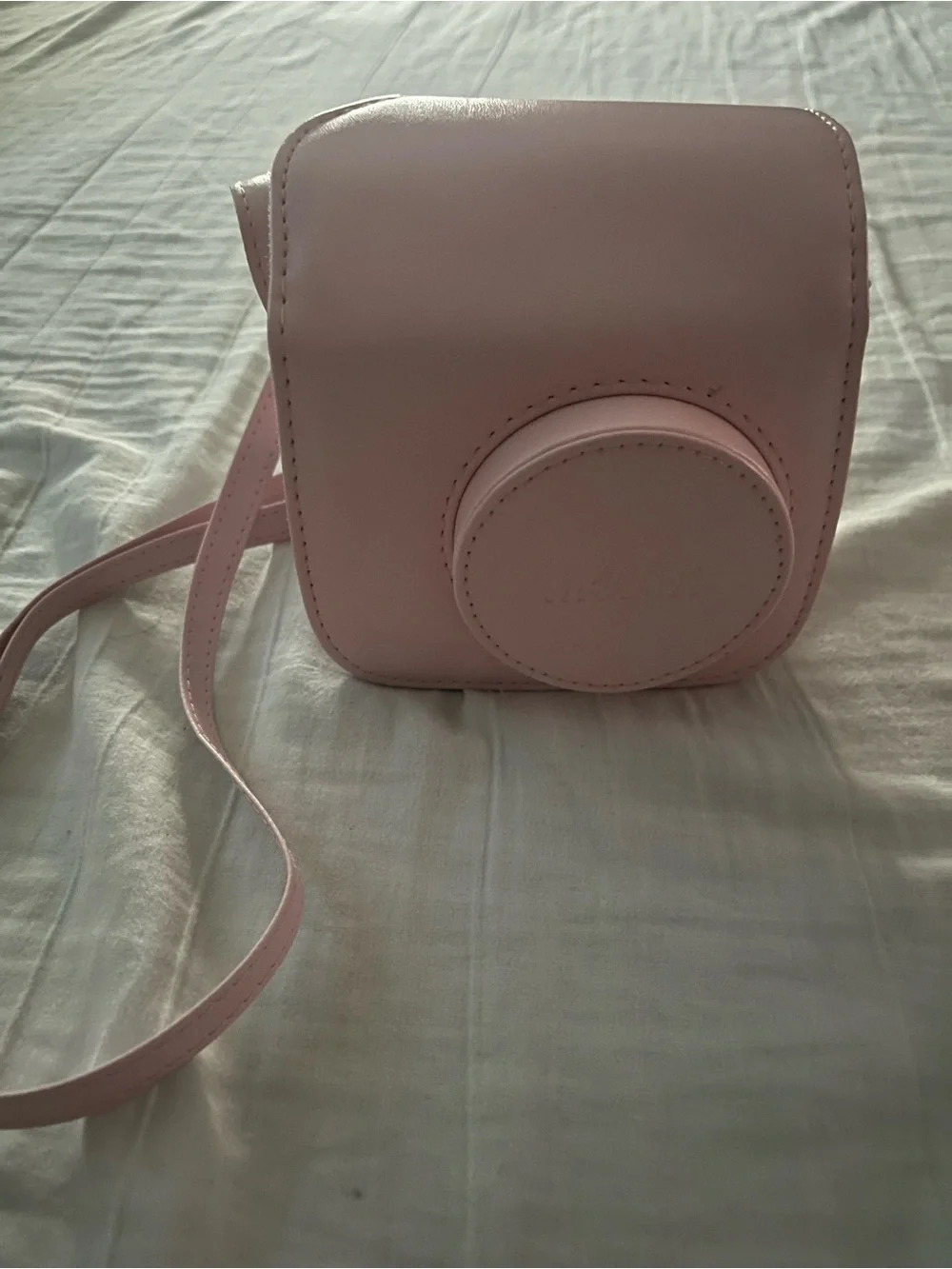 Pink Compact Camera-Style Crossbody Bag